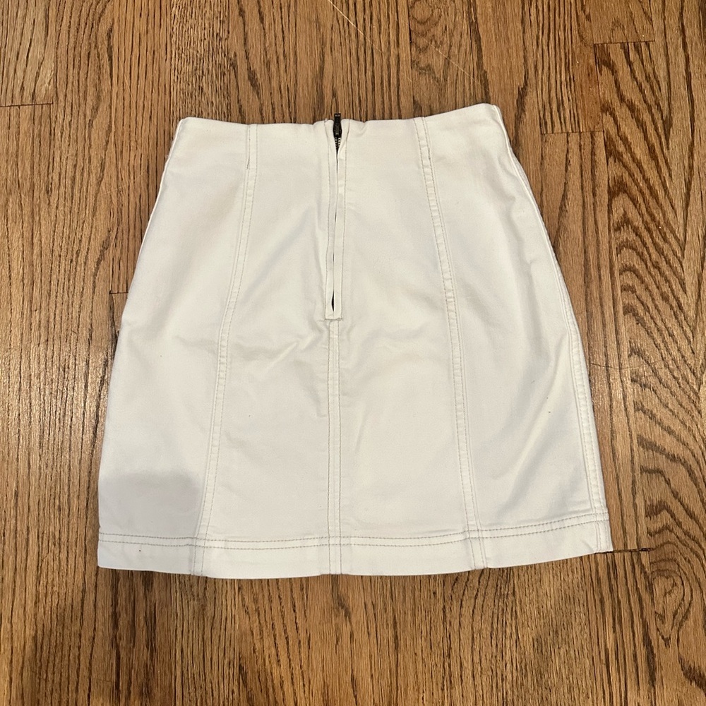 White Free People pencil mini skirt